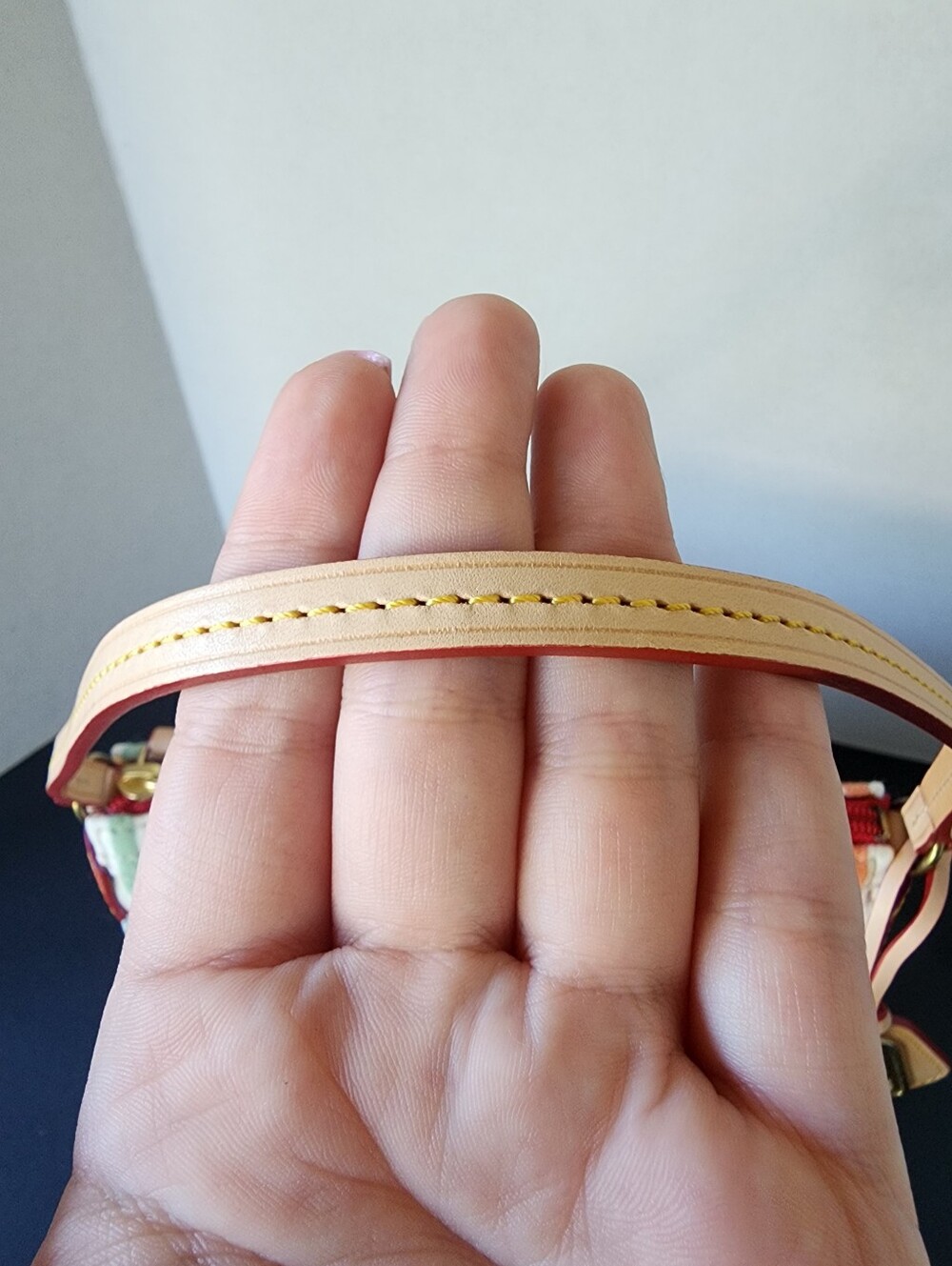 Dooney & Bourke Vintage Rainbow Striped Seersucker Mini Hand Bag, EUC - Picture 6 of 10